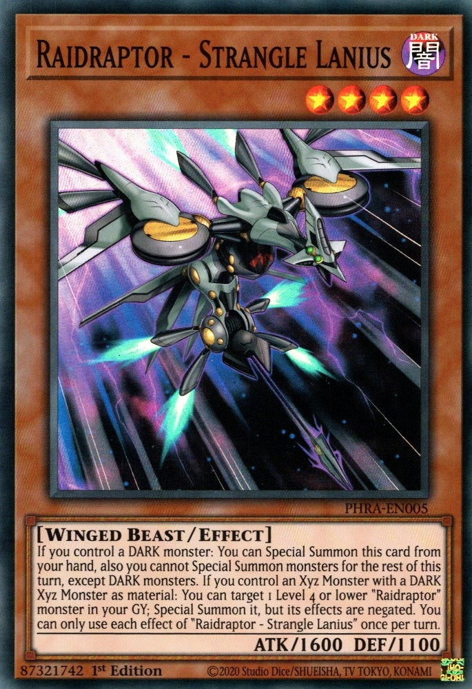 Image for Raidraptor - Strangle Lanius (Phantom Rage) (PHRA-EN005) - YuGiOh