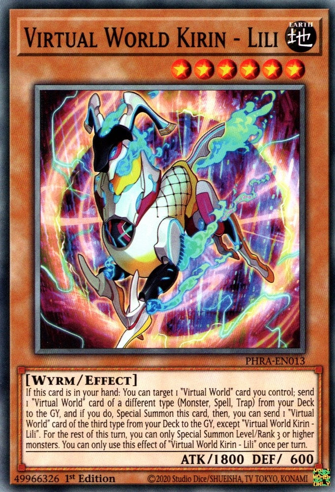 Image for Virtual World Kirin - Lili (Phantom Rage) (PHRA-EN013) - YuGiOh