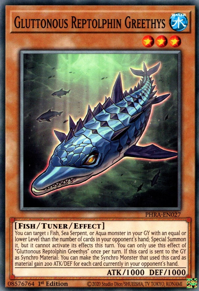 Image for Gluttonous Reptolphin Greethys (Phantom Rage) (PHRA-EN027) - YuGiOh