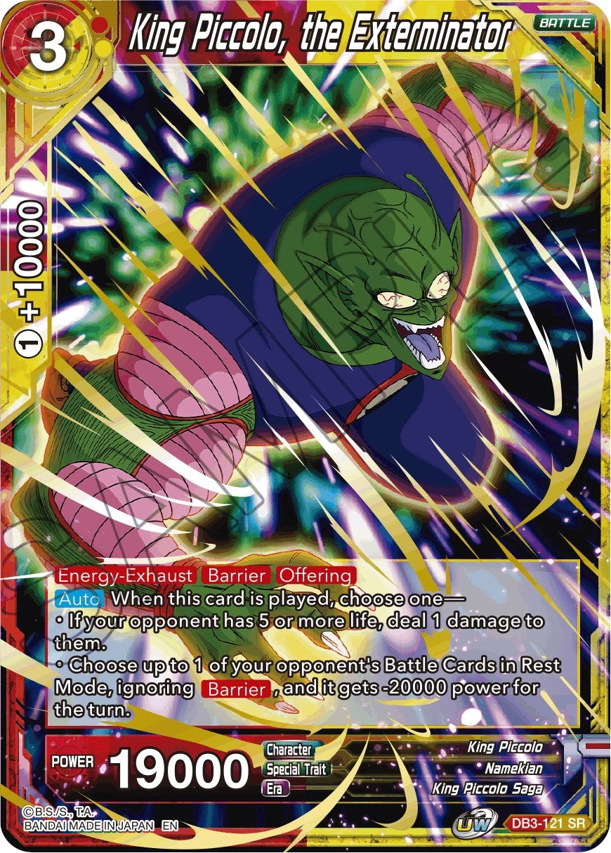 Image for King Piccolo, the Exterminator (Draft Box 06 - Giant Force) (DB3-121) - Dragon Ball Super: Masters