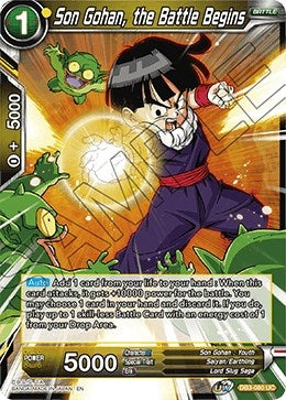 Image for Son Gohan, the Battle Begins (Draft Box 06 - Giant Force) (DB3-080) - Dragon Ball Super: Masters
