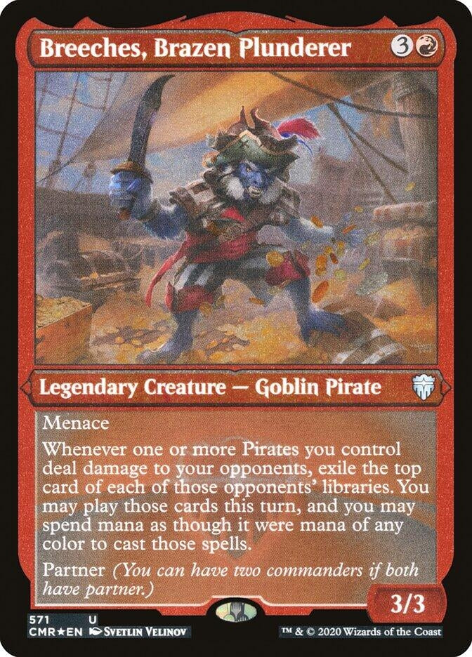 Image for Breeches, Brazen Plunderer (Foil Etched) (Commander Legends) (571) - Magic: The Gathering