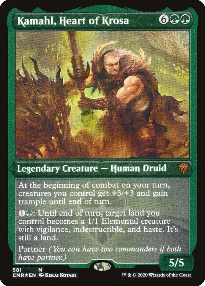 Image for Kamahl, Heart of Krosa (Foil Etched) (Commander Legends) (581) - Magic: The Gathering