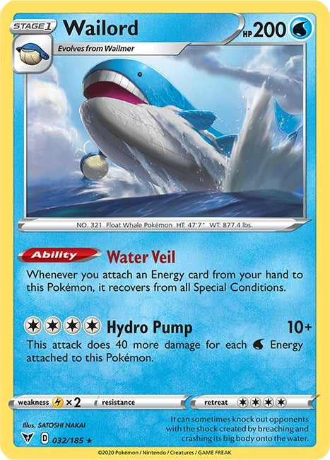 Image for Wailord (SWSH04: Vivid Voltage) (032/185) - Pokemon