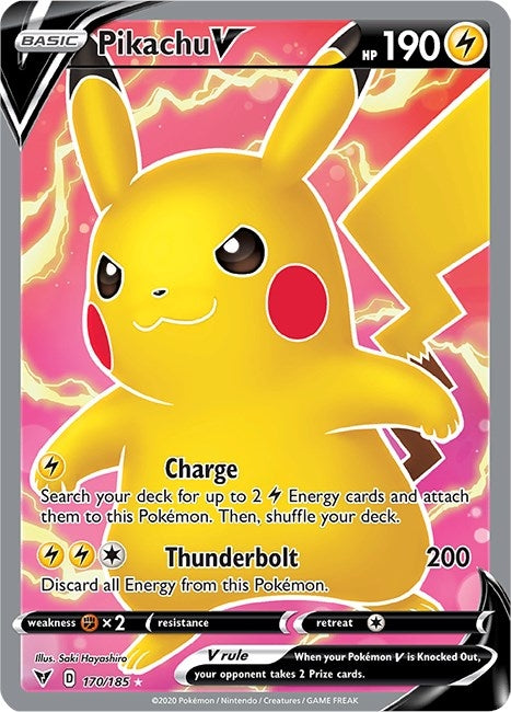 Image for Pikachu V (Full Art) (SWSH04: Vivid Voltage) (170/185) - Pokemon