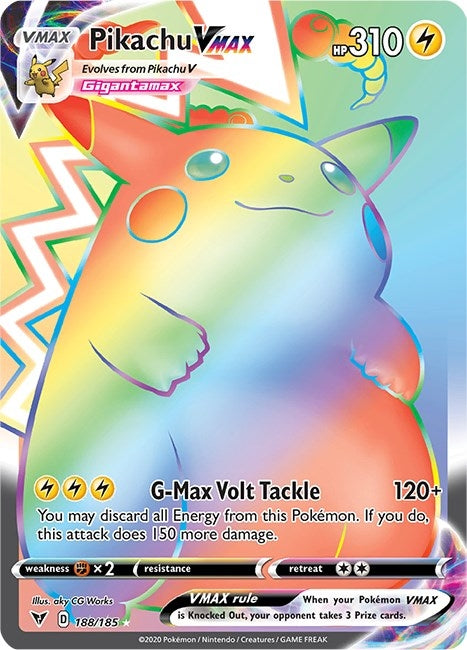 Image for Pikachu VMAX (Secret) (SWSH04: Vivid Voltage) (188/185) - Pokemon