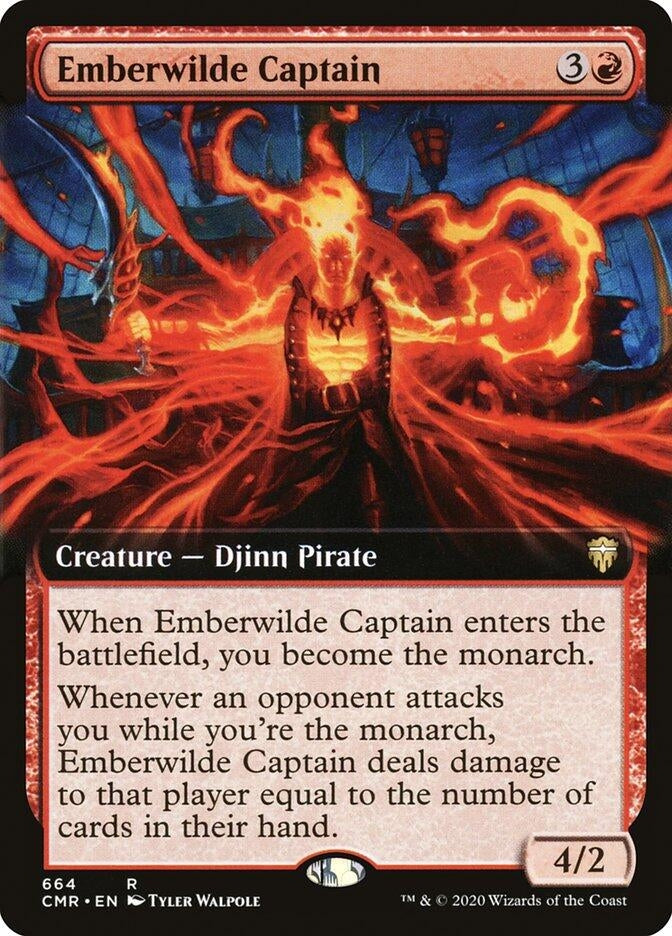 Image for Emberwilde Captain (Extended Art) (Commander Legends) (664) - Magic: The Gathering