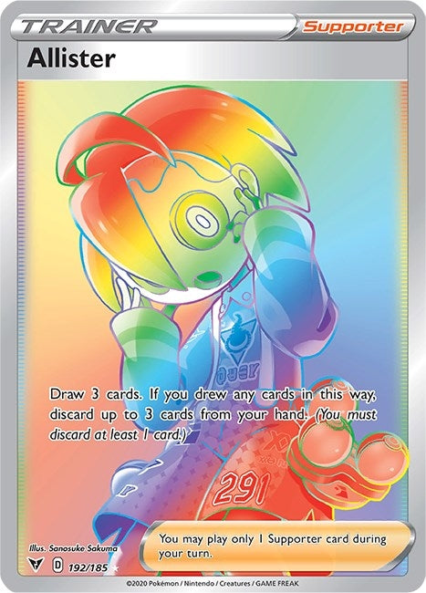 Image for Allister (Secret) (SWSH04: Vivid Voltage) (192/185) - Pokemon