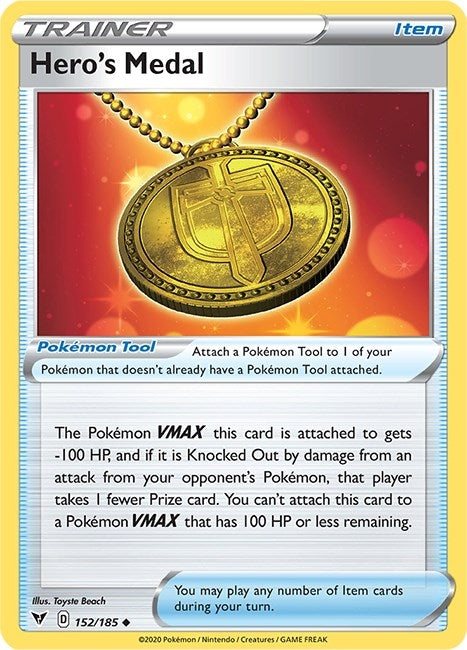 Image for Hero's Medal (SWSH04: Vivid Voltage) (152/185) - Pokemon