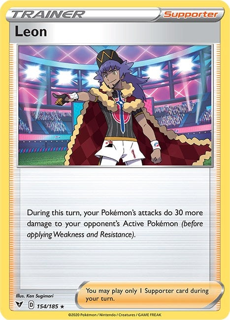 Image for Leon (SWSH04: Vivid Voltage) (154/185) - Pokemon