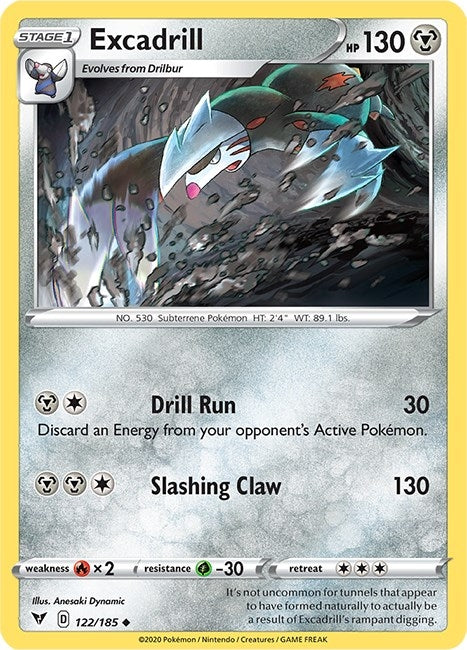Image for Excadrill (SWSH04: Vivid Voltage) (122/185) - Pokemon
