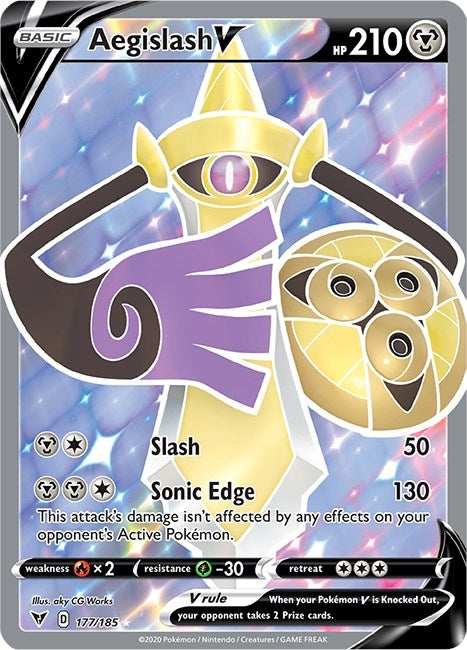 Image for Aegislash V (Full Art) (SWSH04: Vivid Voltage) (177/185) - Pokemon