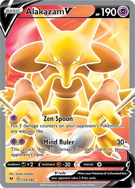 Image for Alakazam V (Full Art) (SWSH04: Vivid Voltage) (172/185) - Pokemon