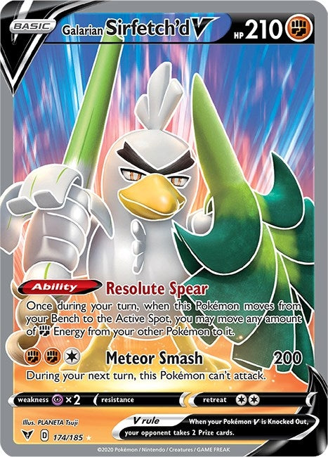 Image for Galarian Sirfetch'd V (Full Art) (SWSH04: Vivid Voltage) (174/185) - Pokemon