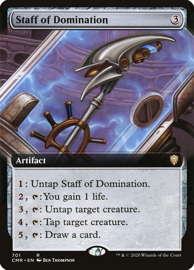 Image for Staff of Domination (Extended Art) (Commander Legends) (701) - Magic: The Gathering