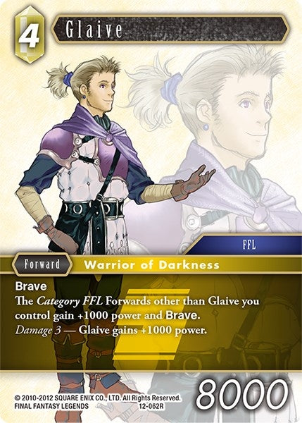 Image for Glaive (Opus XII) (12-062R) - Final Fantasy TCG