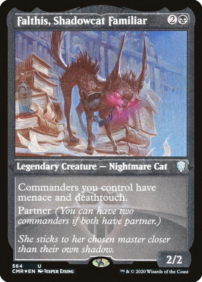 Image for Falthis, Shadowcat Familiar (Foil Etched) (Commander Legends) (564) - Magic: The Gathering