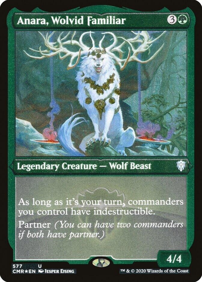 Image for Anara, Wolvid Familiar (Foil Etched) (Commander Legends) (577) - Magic: The Gathering