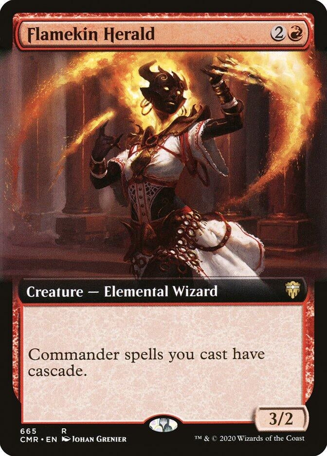 Image for Flamekin Herald (Extended Art) (Commander Legends) (665) - Magic: The Gathering