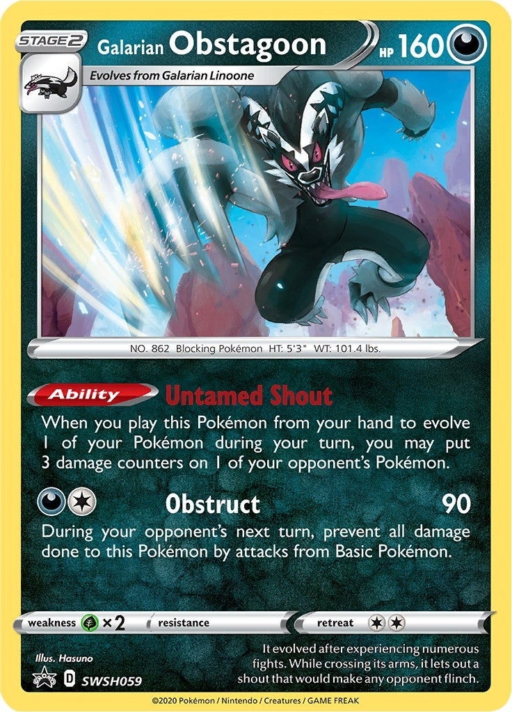 Image for Galarian Obstagoon - SWSH059 (SWSH: Sword & Shield Promo Cards) (SWSH059) - Pokemon