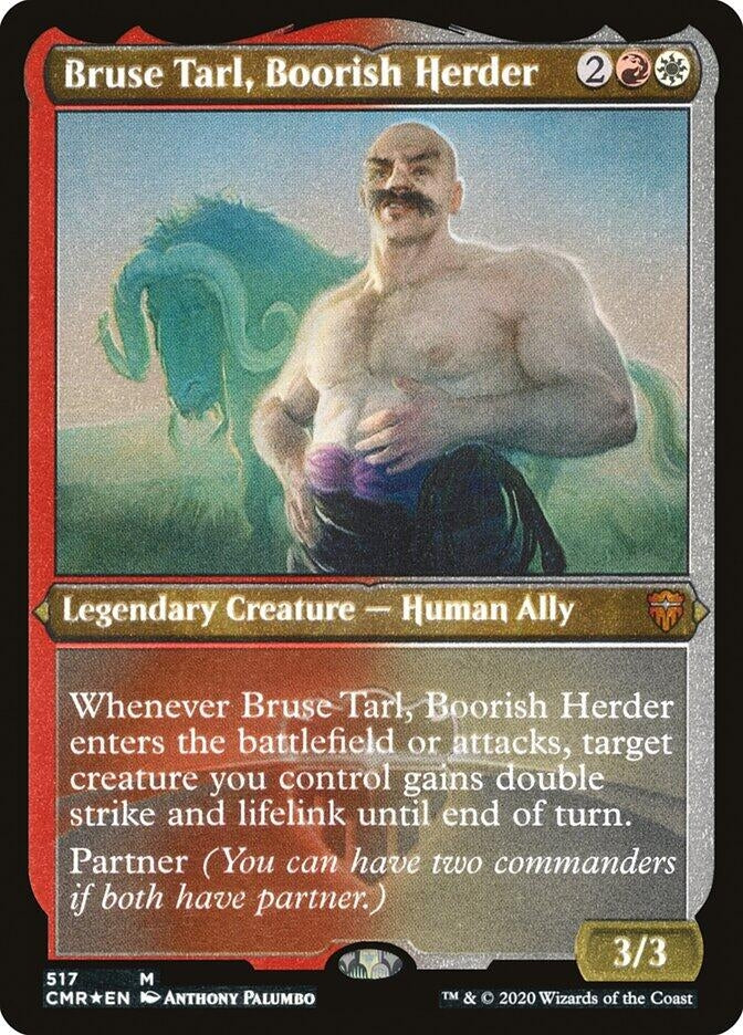 Image for Bruse Tarl, Boorish Herder (Foil Etched) (Commander Legends) (517) - Magic: The Gathering