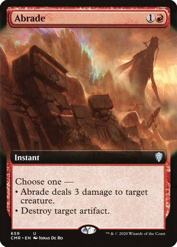 Image for Abrade (Extended Art) (Commander Legends) (659) - Magic: The Gathering