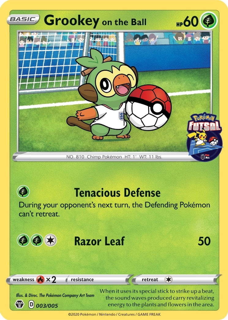 Image for Grookey on the Ball - 003/005 (Pokemon Futsal) (Miscellaneous Cards & Products) (003/005) - Pokemon