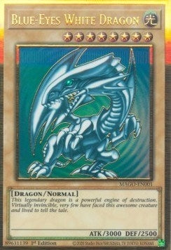 Image for Blue-Eyes White Dragon (Maximum Gold) (MAGO-EN001) - YuGiOh