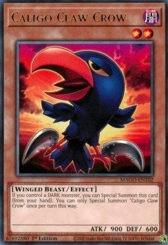 Image for Caligo Claw Crow (Maximum Gold) (MAGO-EN102) - YuGiOh