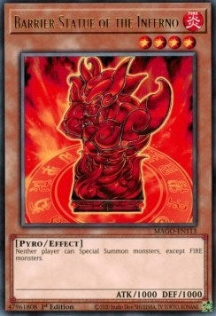 Image for Barrier Statue of the Inferno (Maximum Gold) (MAGO-EN113) - YuGiOh