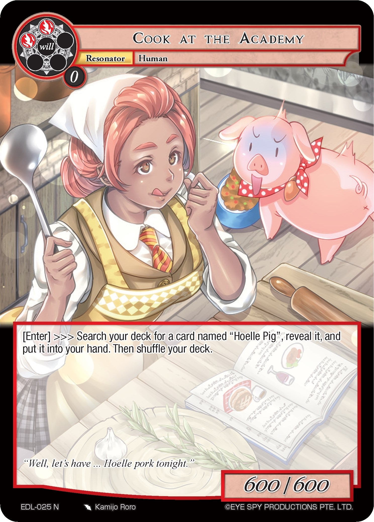 Image for Cook at the Academy (The Epic of the Dragon Lord) (EDL-025) - Force of Will