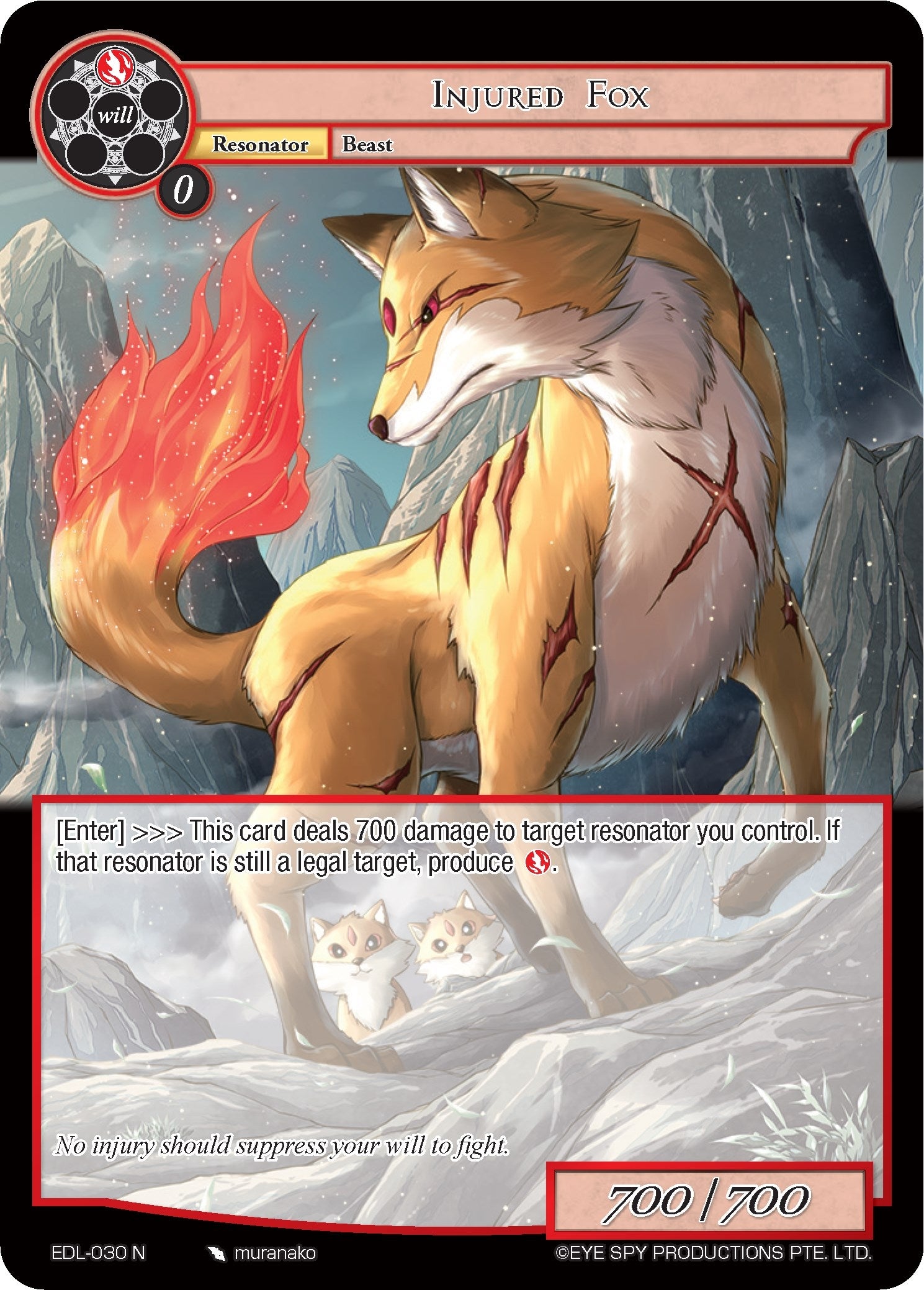 Image for Injured Fox (The Epic of the Dragon Lord) (EDL-030) - Force of Will