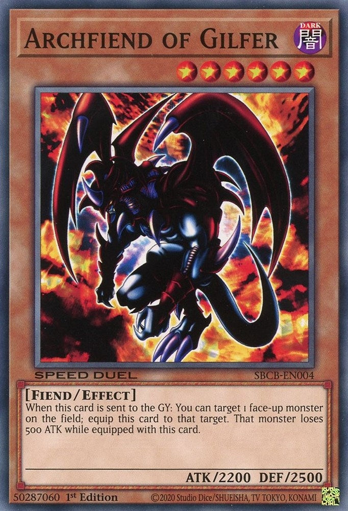 Image for Archfiend of Gilfer (Speed Duel: Battle City Box) (SBCB-EN004) - YuGiOh