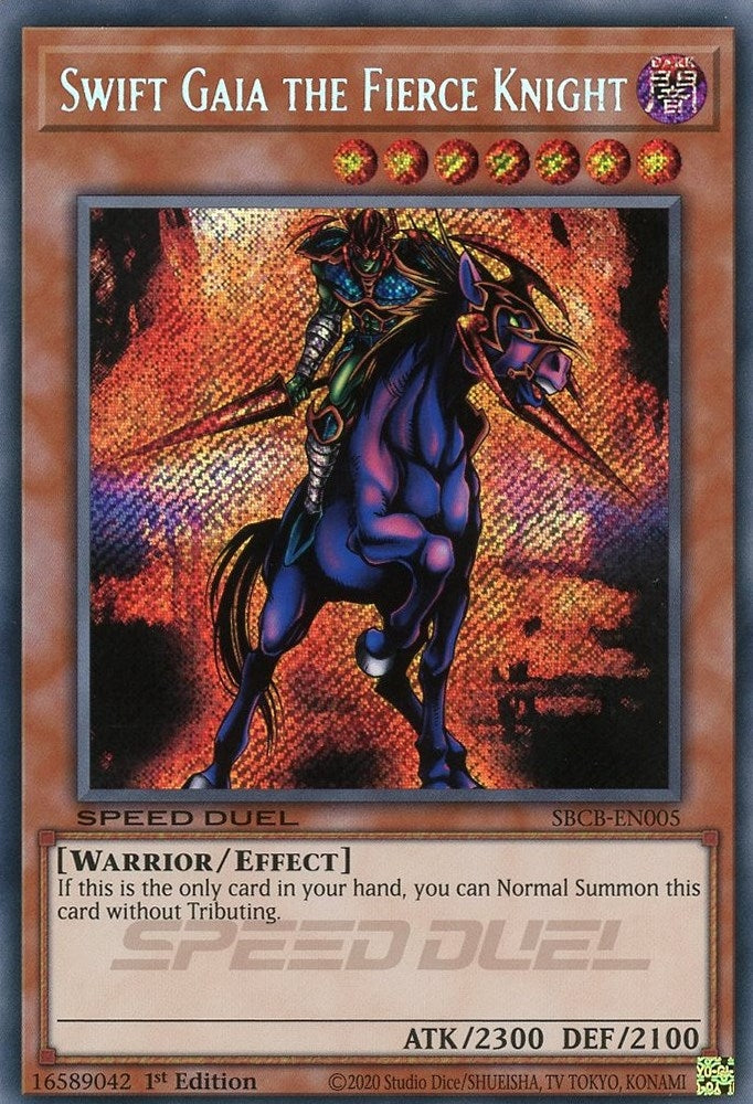 Image for Swift Gaia the Fierce Knight (Secret) (Speed Duel: Battle City Box) (SBCB-EN005) - YuGiOh