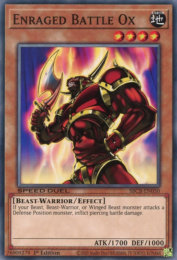 Image for Enraged Battle Ox (Speed Duel: Battle City Box) (SBCB-EN050) - YuGiOh
