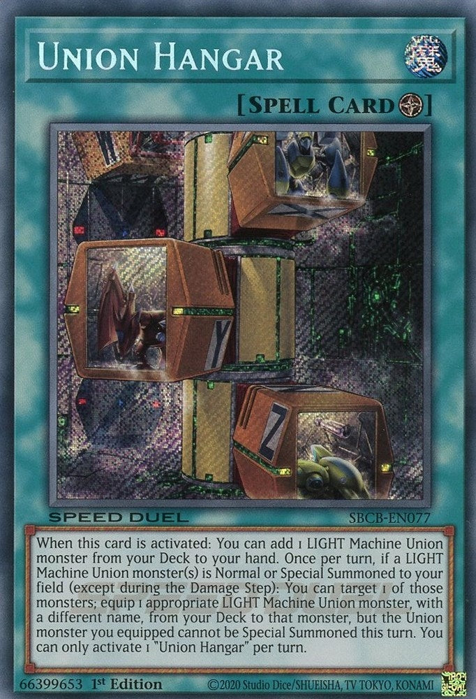 Image for Union Hangar (Secret) (Speed Duel: Battle City Box) (SBCB-EN077) - YuGiOh