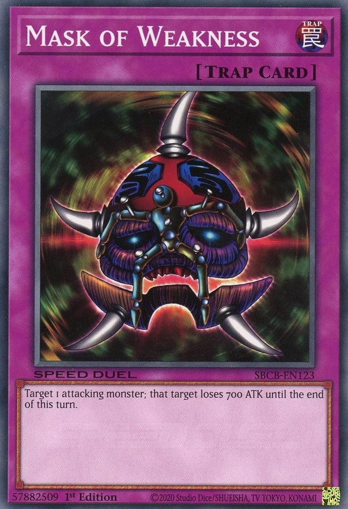 Image for Mask of Weakness (Speed Duel: Battle City Box) (SBCB-EN123) - YuGiOh