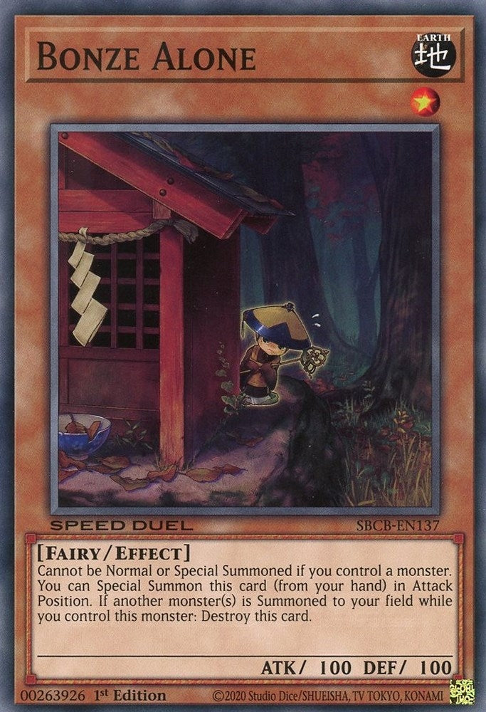 Image for Bonze Alone (Speed Duel: Battle City Box) (SBCB-EN137) - YuGiOh