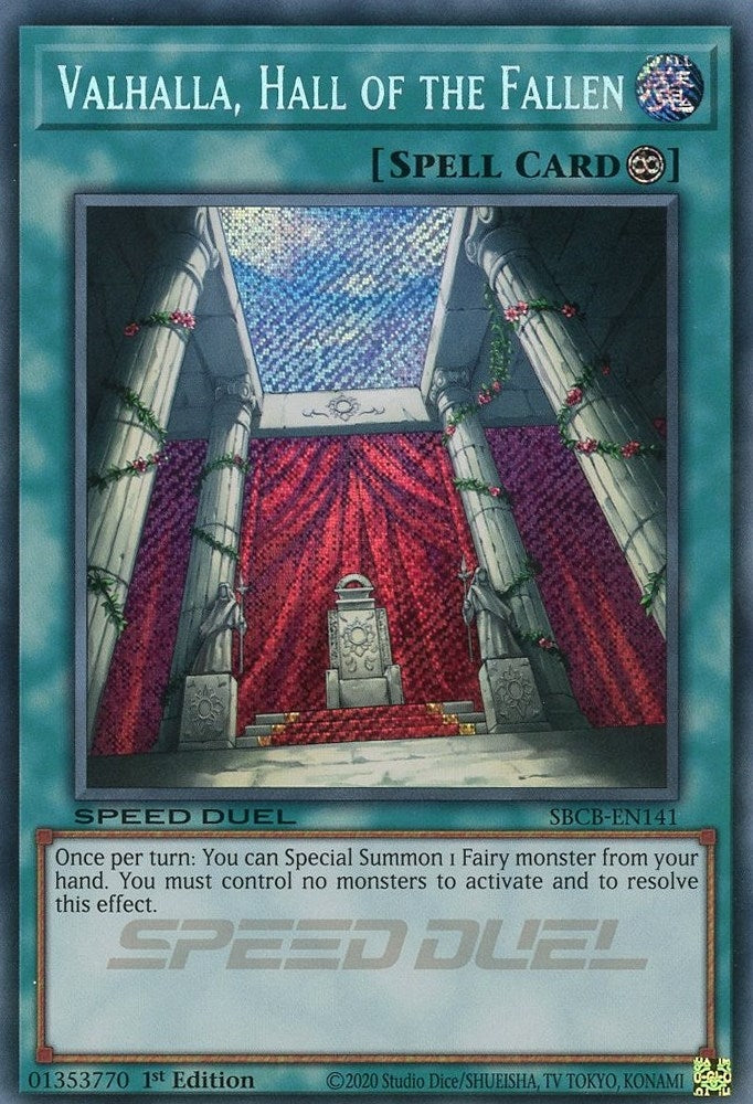 Image for Valhalla, Hall of the Fallen (Secret) (Speed Duel: Battle City Box) (SBCB-EN141) - YuGiOh