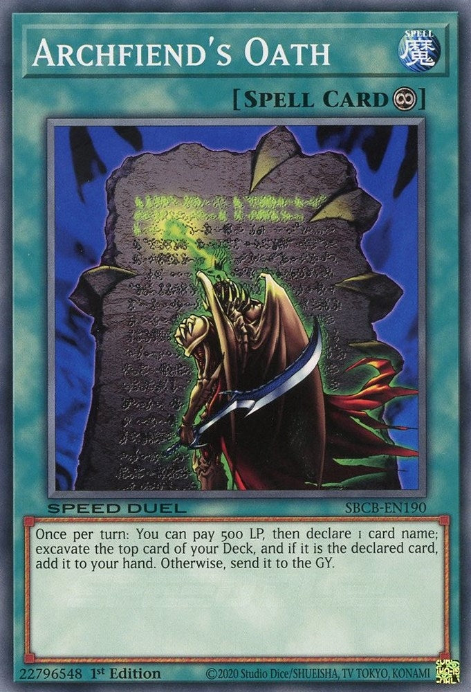 Image for Archfiend's Oath (Speed Duel: Battle City Box) (SBCB-EN190) - YuGiOh