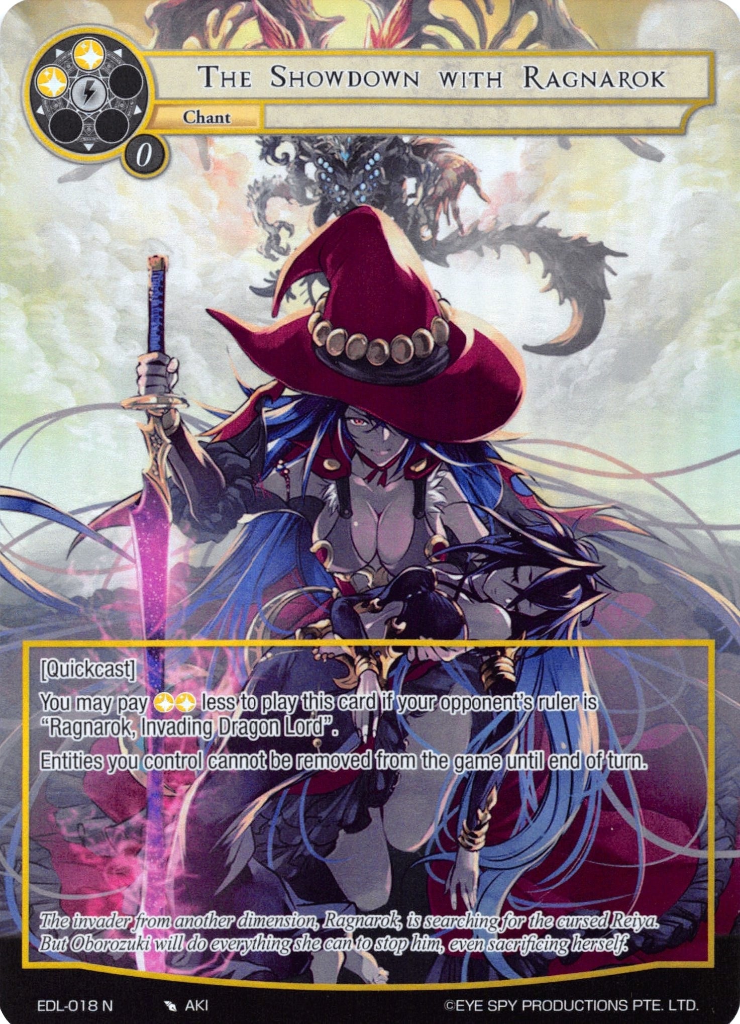 Image for The Showdown with Ragnarok (Full Art) (The Epic of the Dragon Lord) (EDL-018) - Force of Will