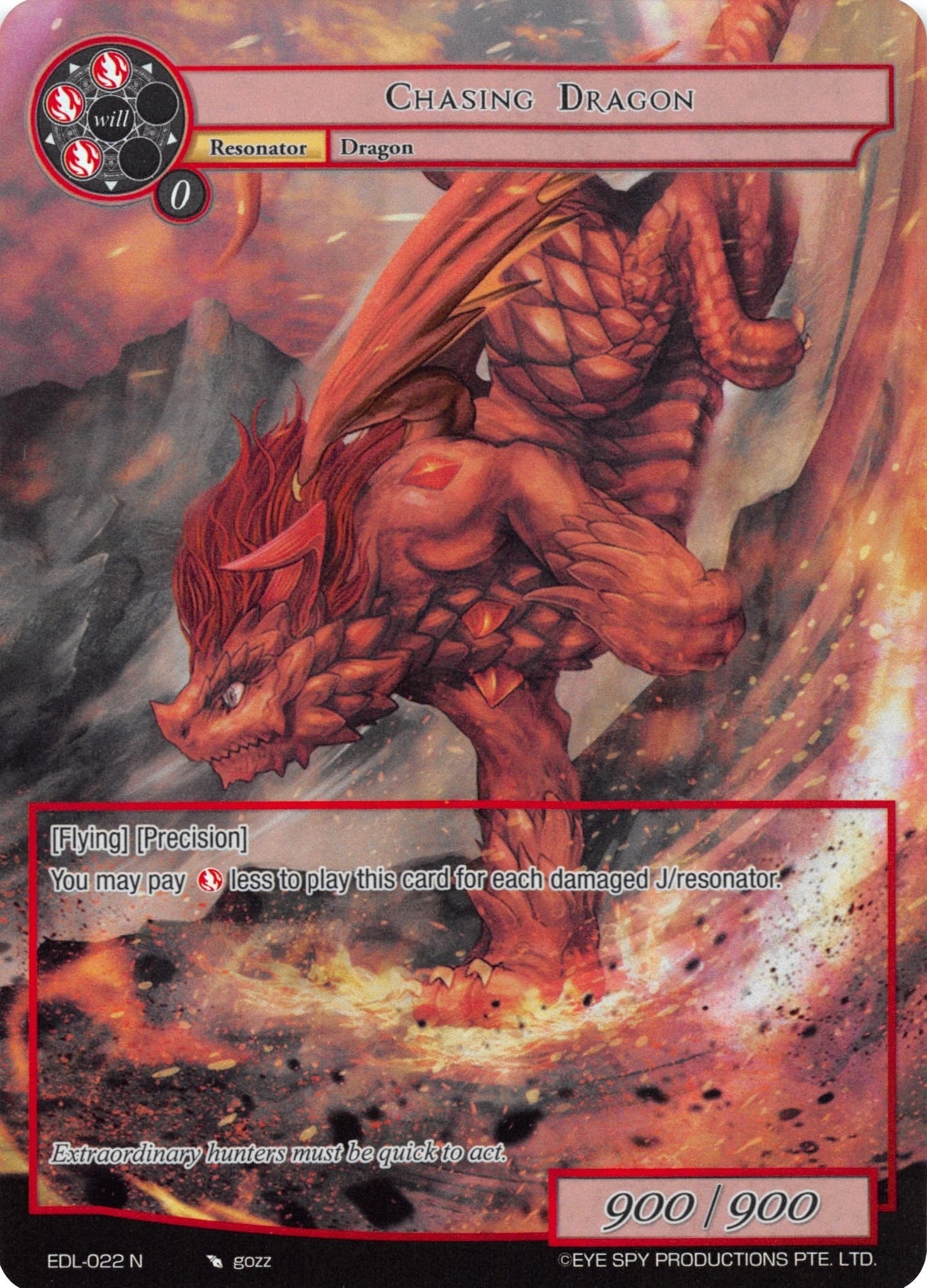 Image for Chasing Dragon (Full Art) (The Epic of the Dragon Lord) (EDL-022) - Force of Will