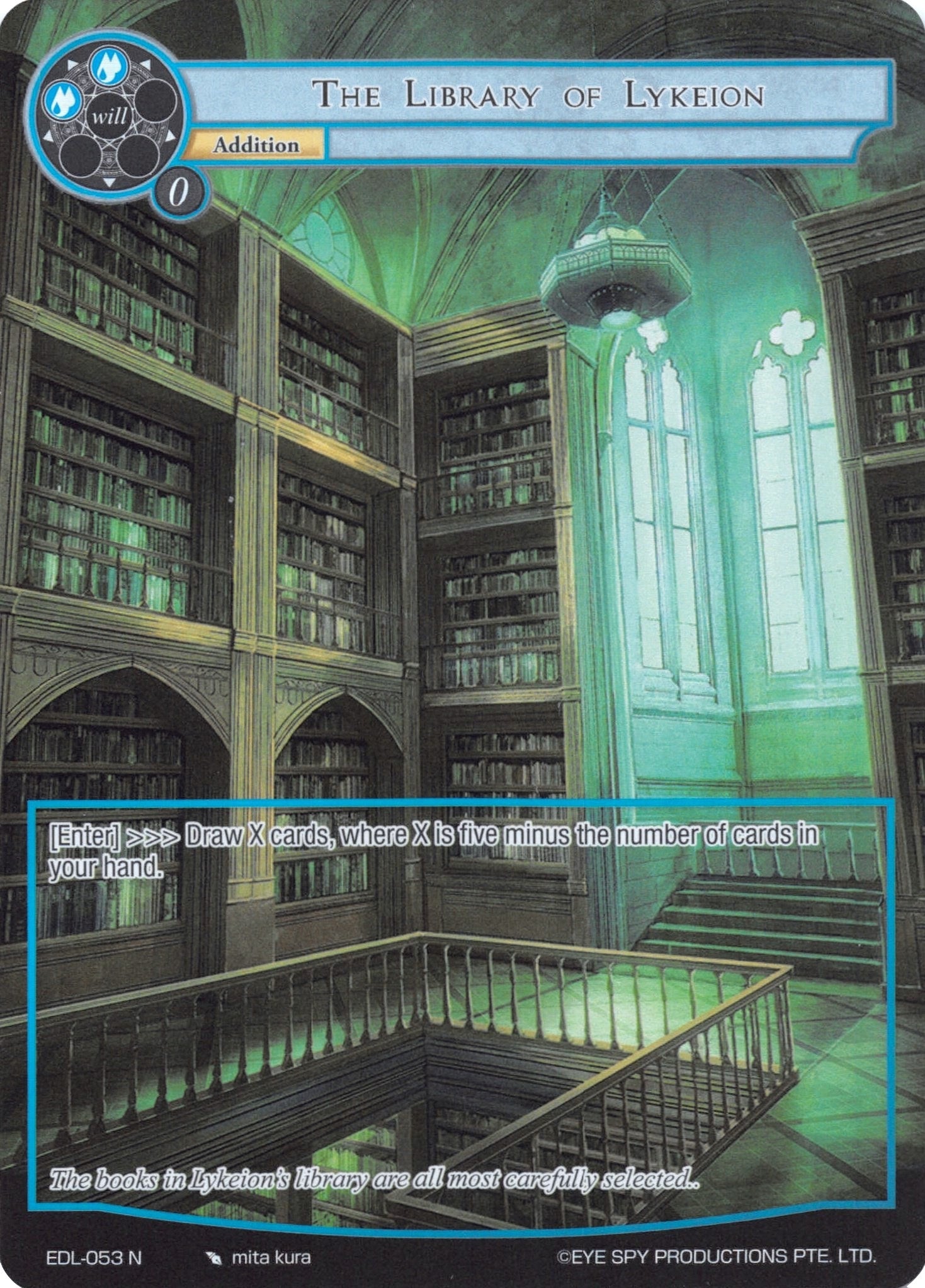 Image for The Library of Lykeion (Full Art) (The Epic of the Dragon Lord) (EDL-053) - Force of Will