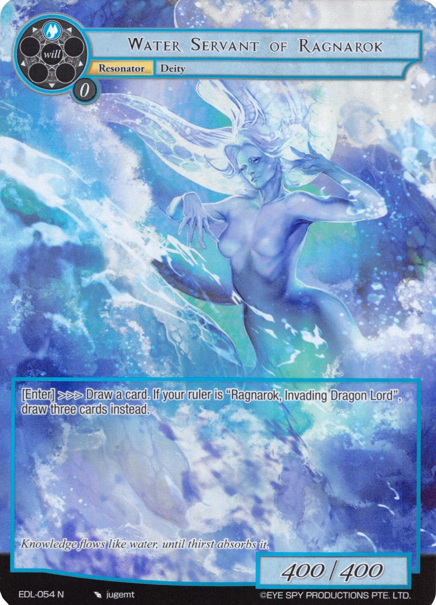 Image for Water Servant of Ragnarok (Full Art) (The Epic of the Dragon Lord) (EDL-054) - Force of Will
