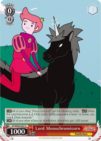 Image for Lord Monochromicorn (Adventure Time) (AT/WX02-057 U) - Weiss Schwarz