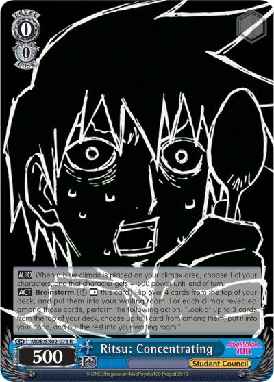 Image for Ritsu: Concentrating (Mob Psycho 100) (MOB/SX02-073 R) - Weiss Schwarz
