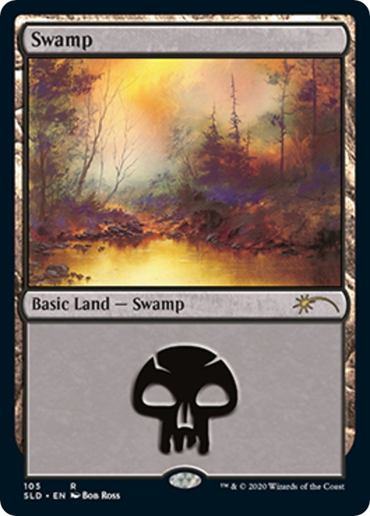 Image for Swamp (105) (Bob Ross) (Secret Lair Drop Series) (105) - Magic: The Gathering