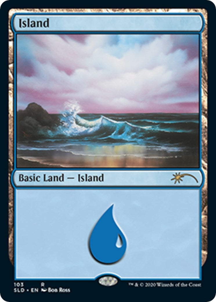 Image for Island (103) (Bob Ross) (Secret Lair Drop Series) (103) - Magic: The Gathering