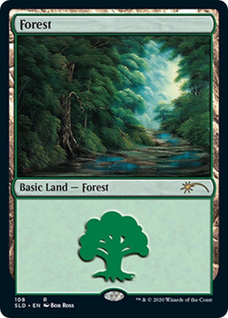 Image for Forest (108) (Bob Ross) (Secret Lair Drop Series) (108) - Magic: The Gathering