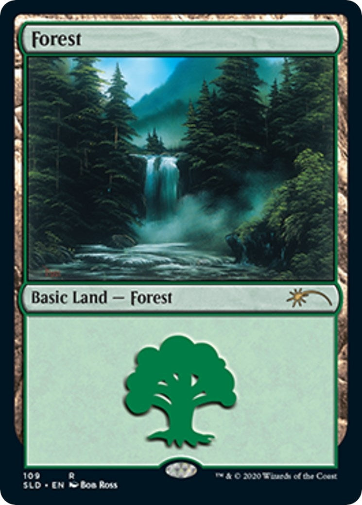 Image for Forest (109) (Bob Ross) (Secret Lair Drop Series) (109) - Magic: The Gathering